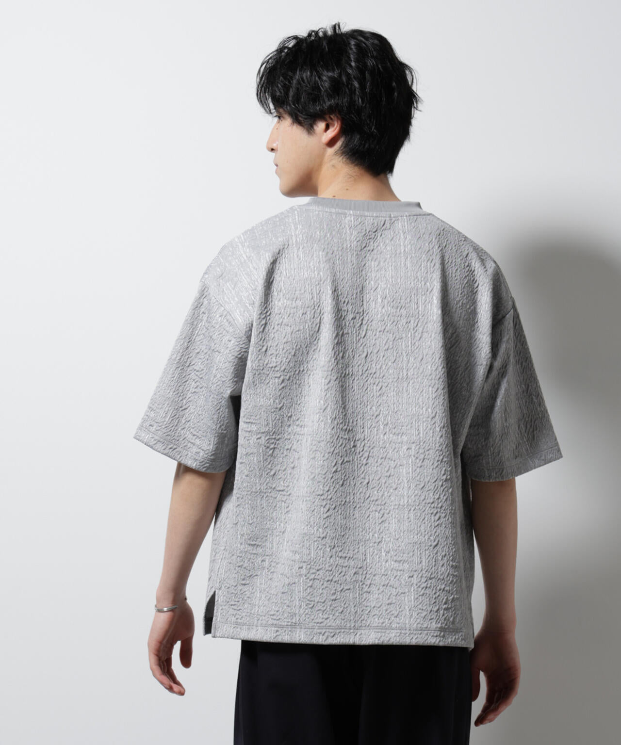 パターンジャガードワイドTシャツ 6725124229