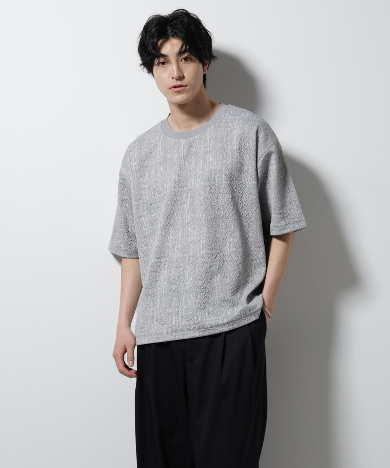 パターンジャガードワイドTシャツ 6725124229