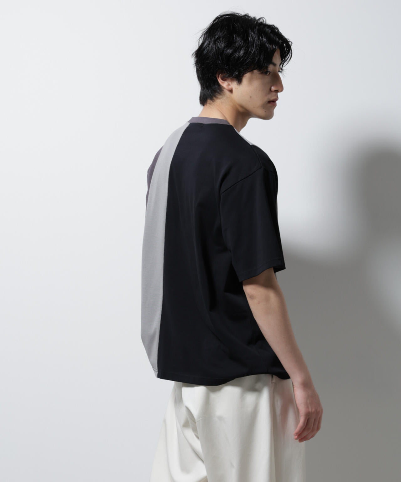 デザイン切替クルーネックTシャツ 半袖 6725124233