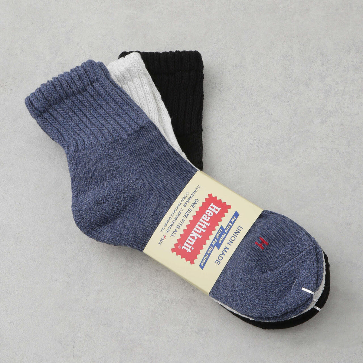 Healthknit / シンカーカラー無地 ソックス アソート3足セット