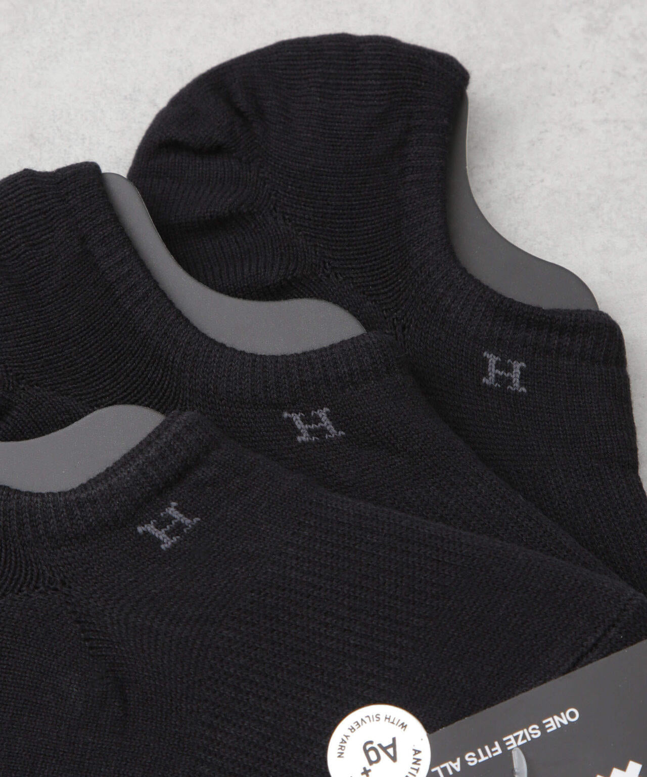 Healthknit/ブラック無地 Ag＋ 6725151205