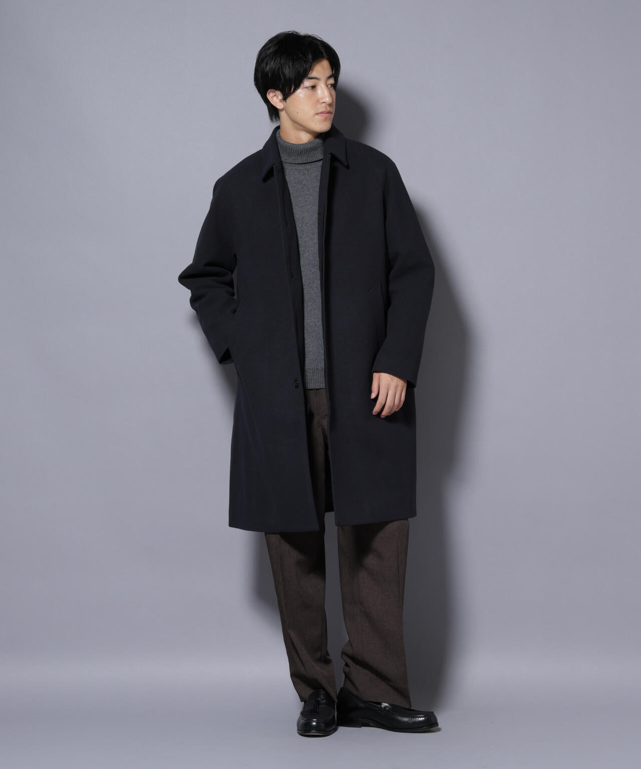 新品同様　ナノユニバース　メルトン　サーモライト　ステンカラーコート テックメルトンステンカラーコート