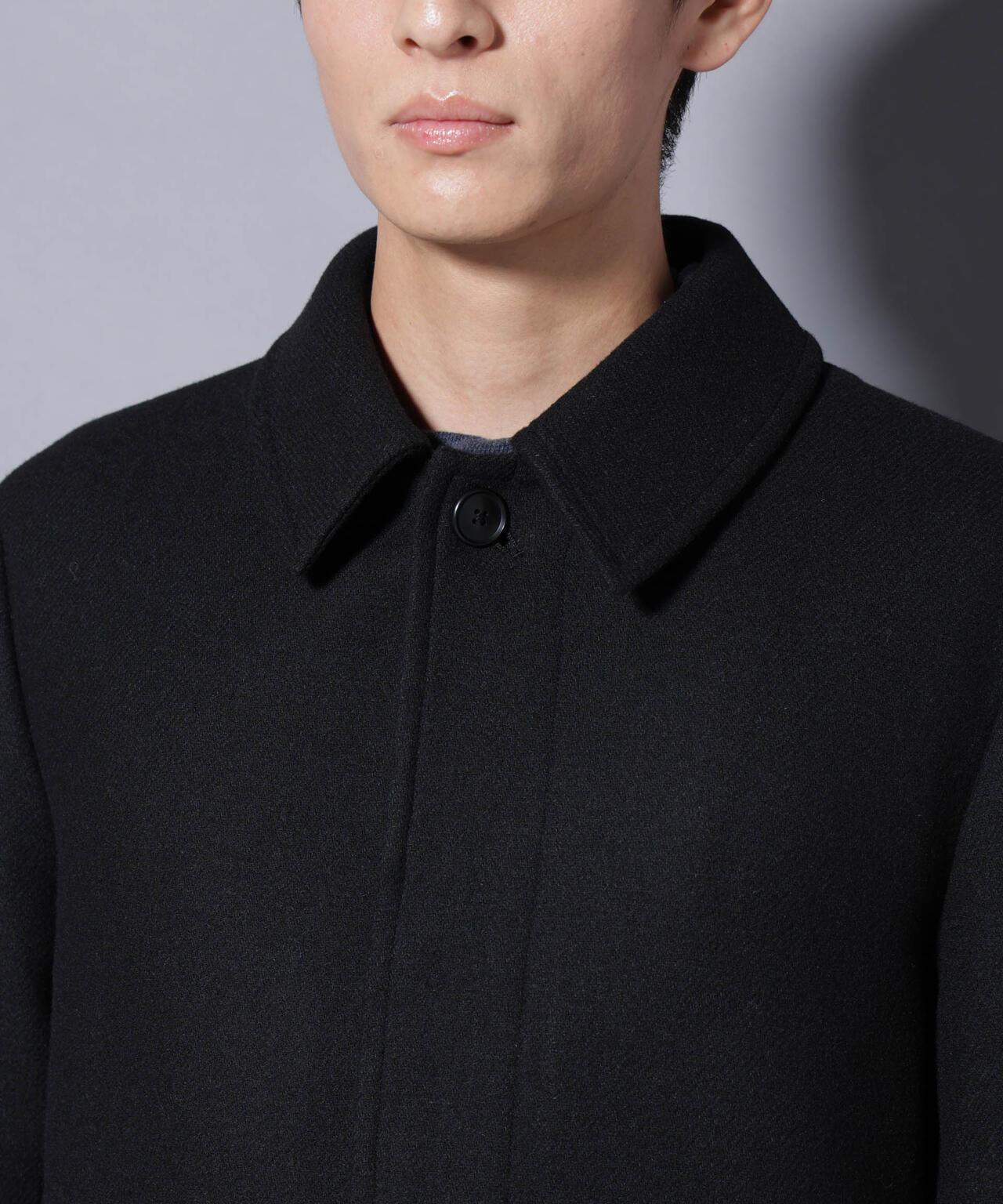 ウール/Nメルトンステンカラーコート 6725211207