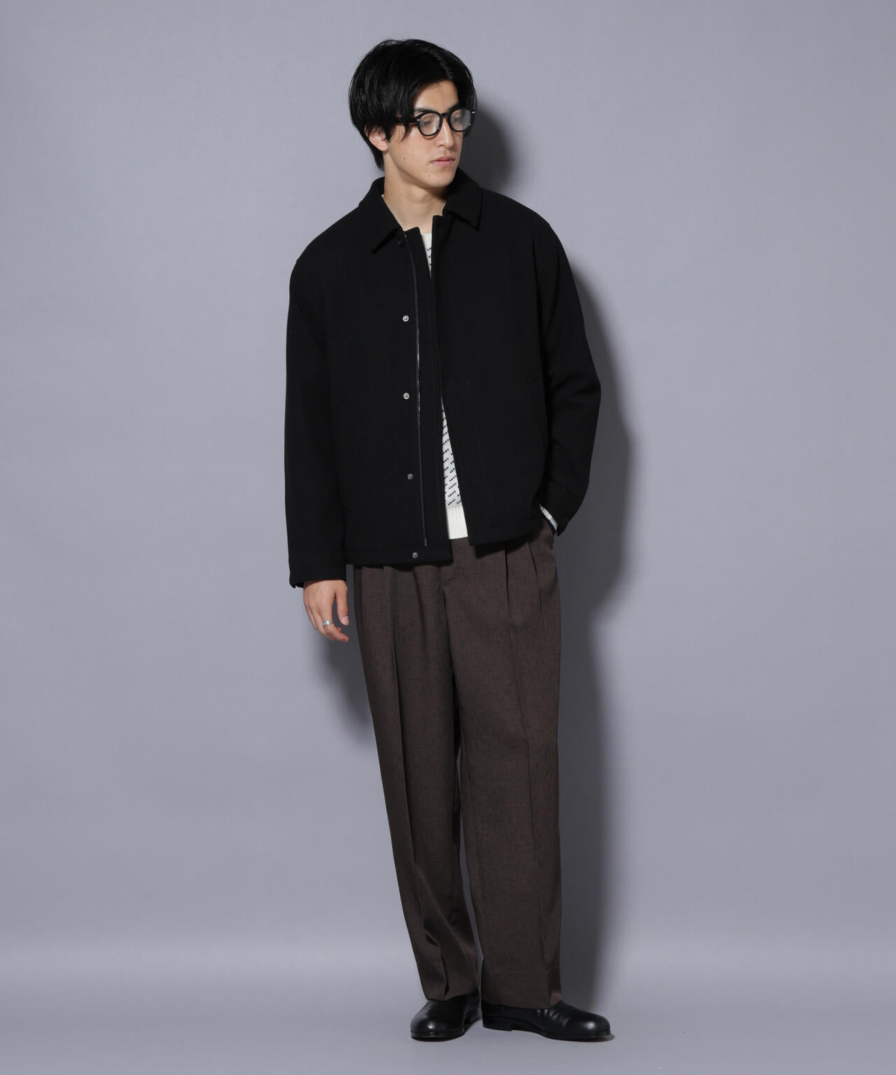 テックメルトンショートブルゾン