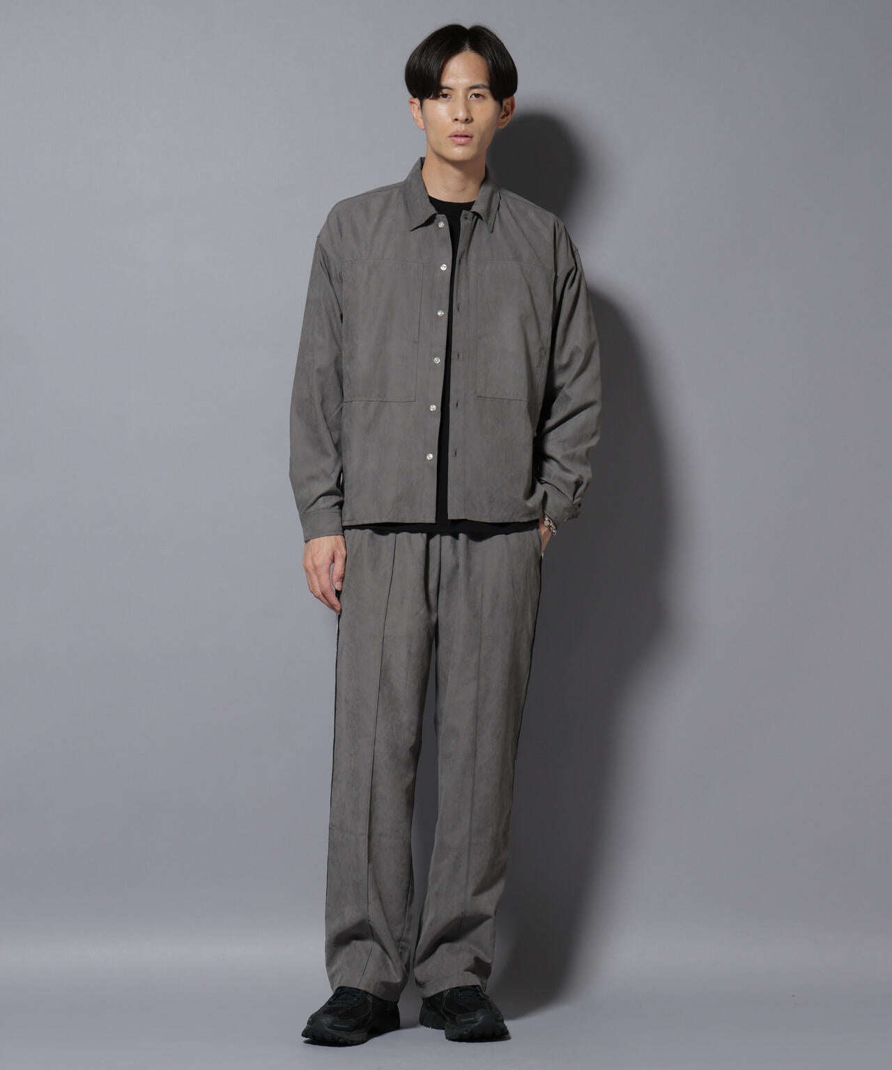 NORMANBROS別注ワイドポケット ピーチ起毛シャツ(セットアップ可) 6725220002