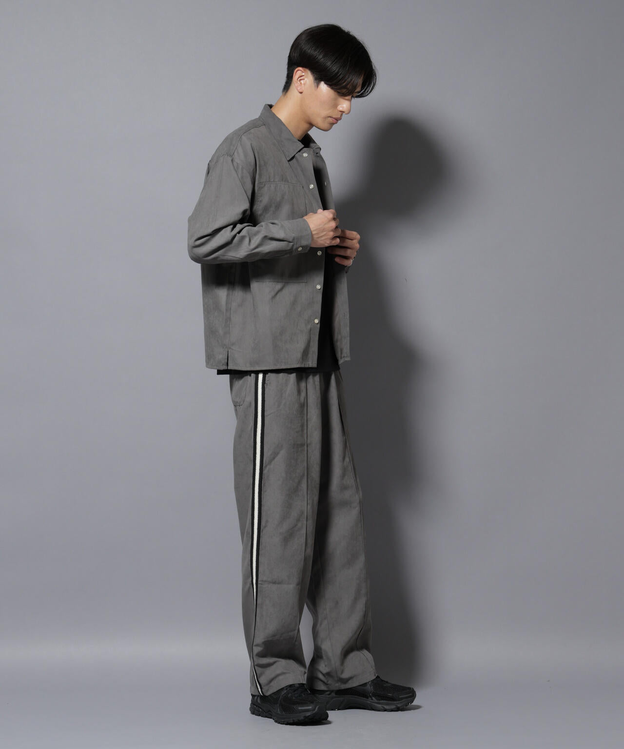 NORMANBROS別注ワイドポケット ピーチ起毛シャツ(セットアップ可) 6725220002