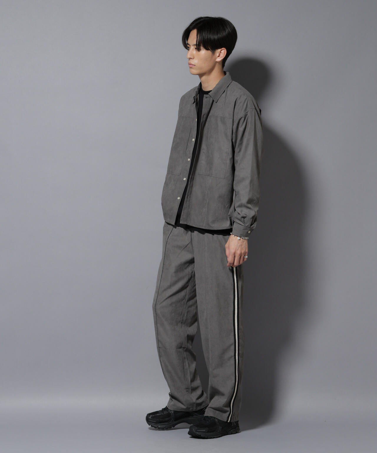 NORMANBROS別注ワイドポケット ピーチ起毛シャツ(セットアップ可) 6725220002