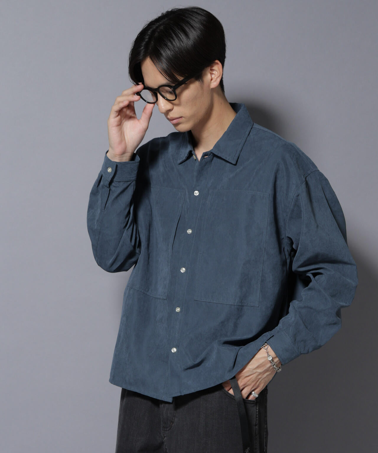 NORMANBROS別注ワイドポケット ピーチ起毛シャツ(セットアップ可) 6725220002