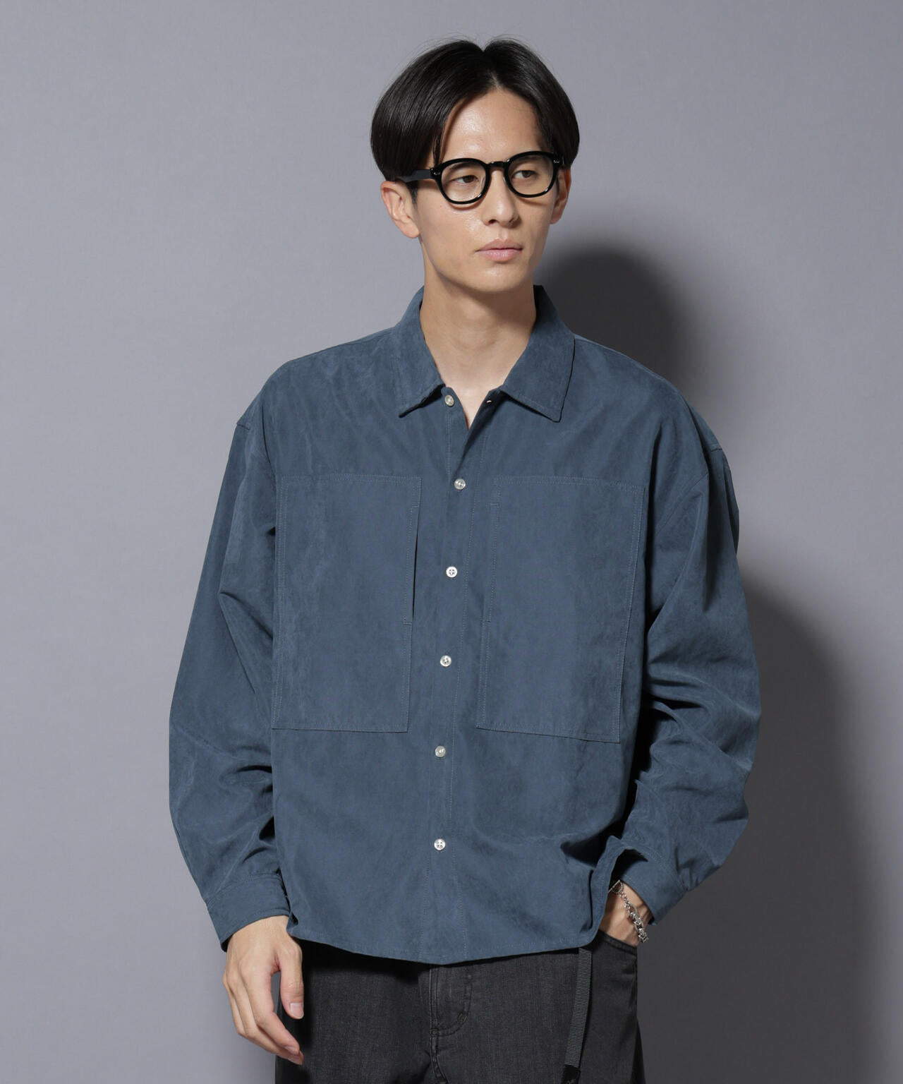 NORMANBROS別注ワイドポケット ピーチ起毛シャツ(セットアップ可) 6725220002