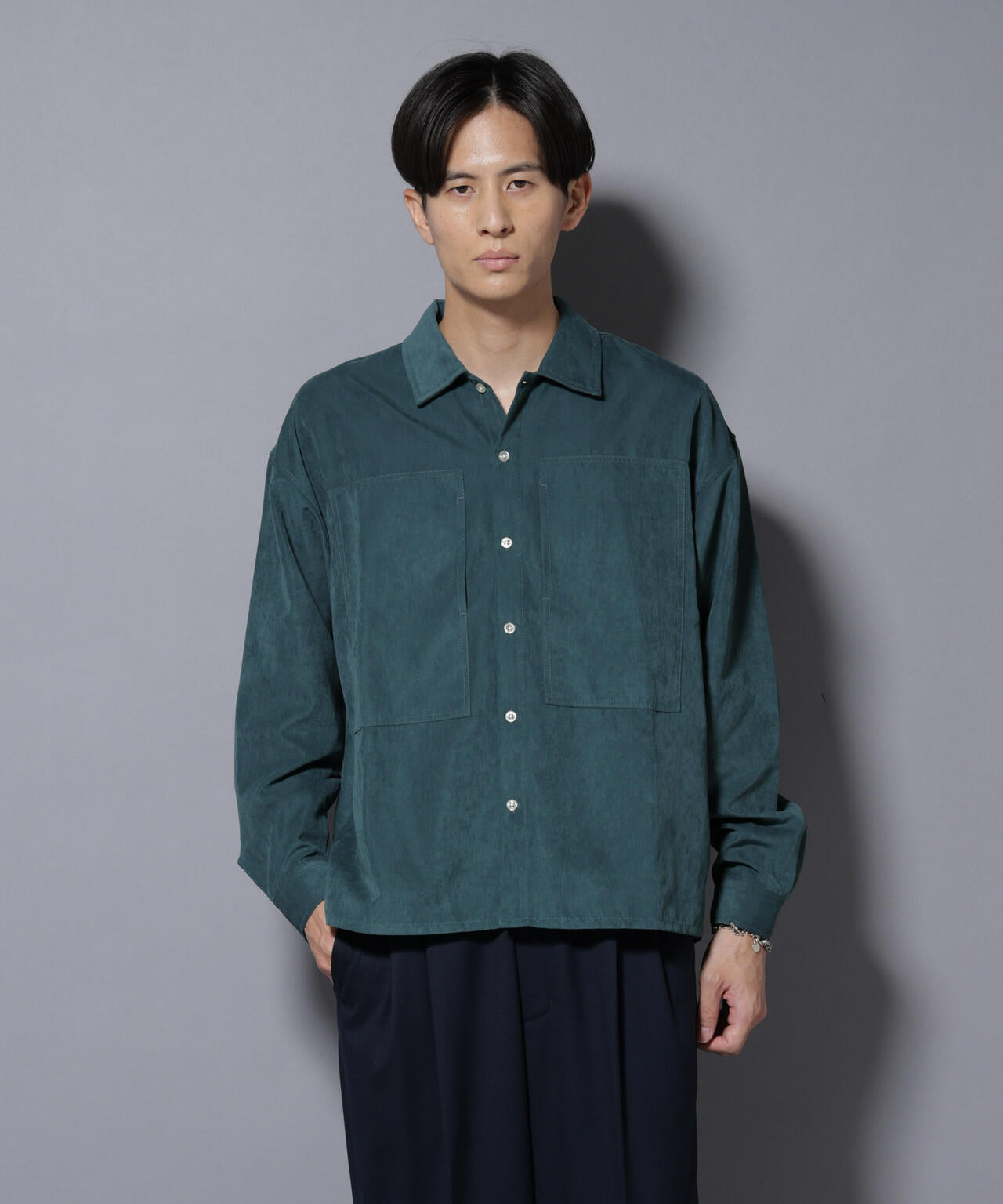 NORMANBROS別注ワイドポケット ピーチ起毛シャツ(セットアップ可) 6725220002