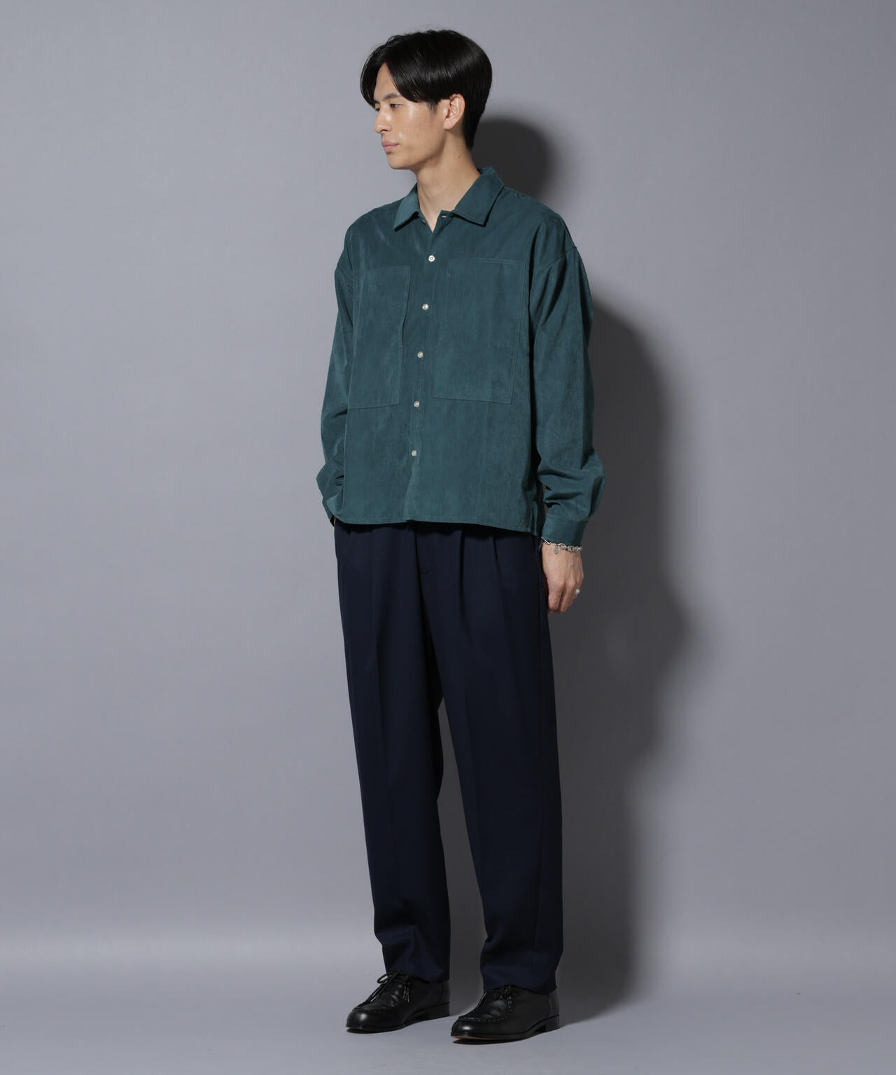 NORMANBROS別注ワイドポケット ピーチ起毛シャツ(セットアップ可) 6725220002