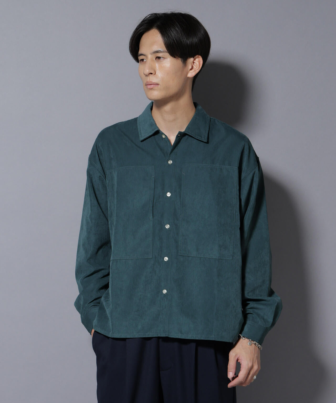 NORMANBROS別注ワイドポケット ピーチ起毛シャツ(セットアップ可) 6725220002