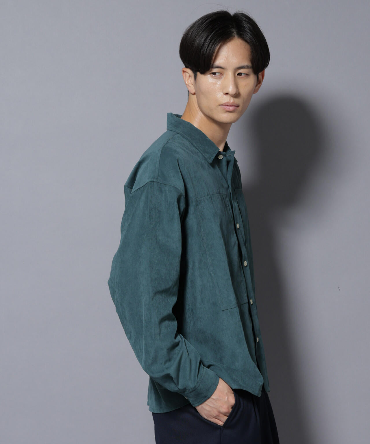 NORMANBROS別注ワイドポケット ピーチ起毛シャツ(セットアップ可) 6725220002