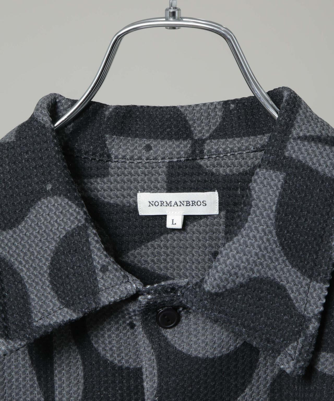 NORMANBROS別注 プリントワッフルシャツ 長袖 6725220003