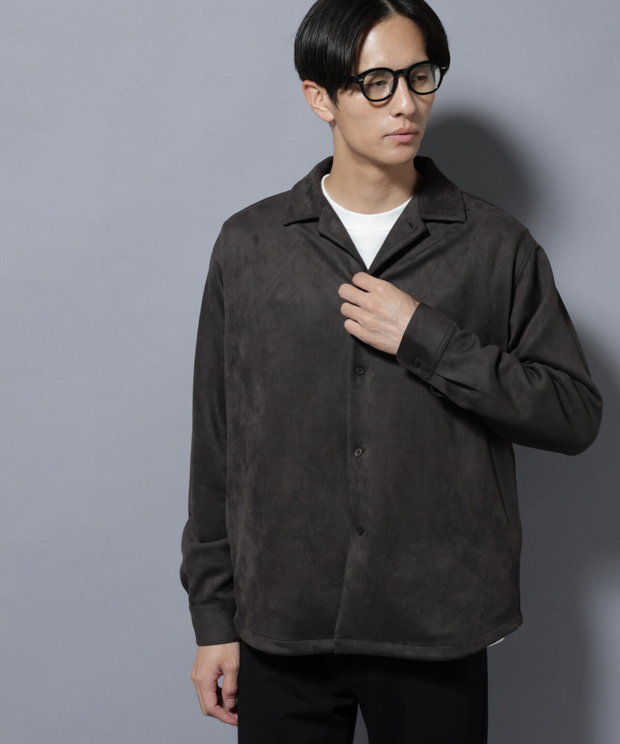 フェイクスエードシャツ 長袖 6725220203