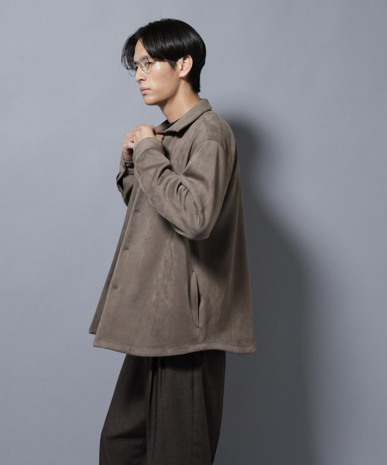 フェイクスエードシャツ 長袖 6725220203