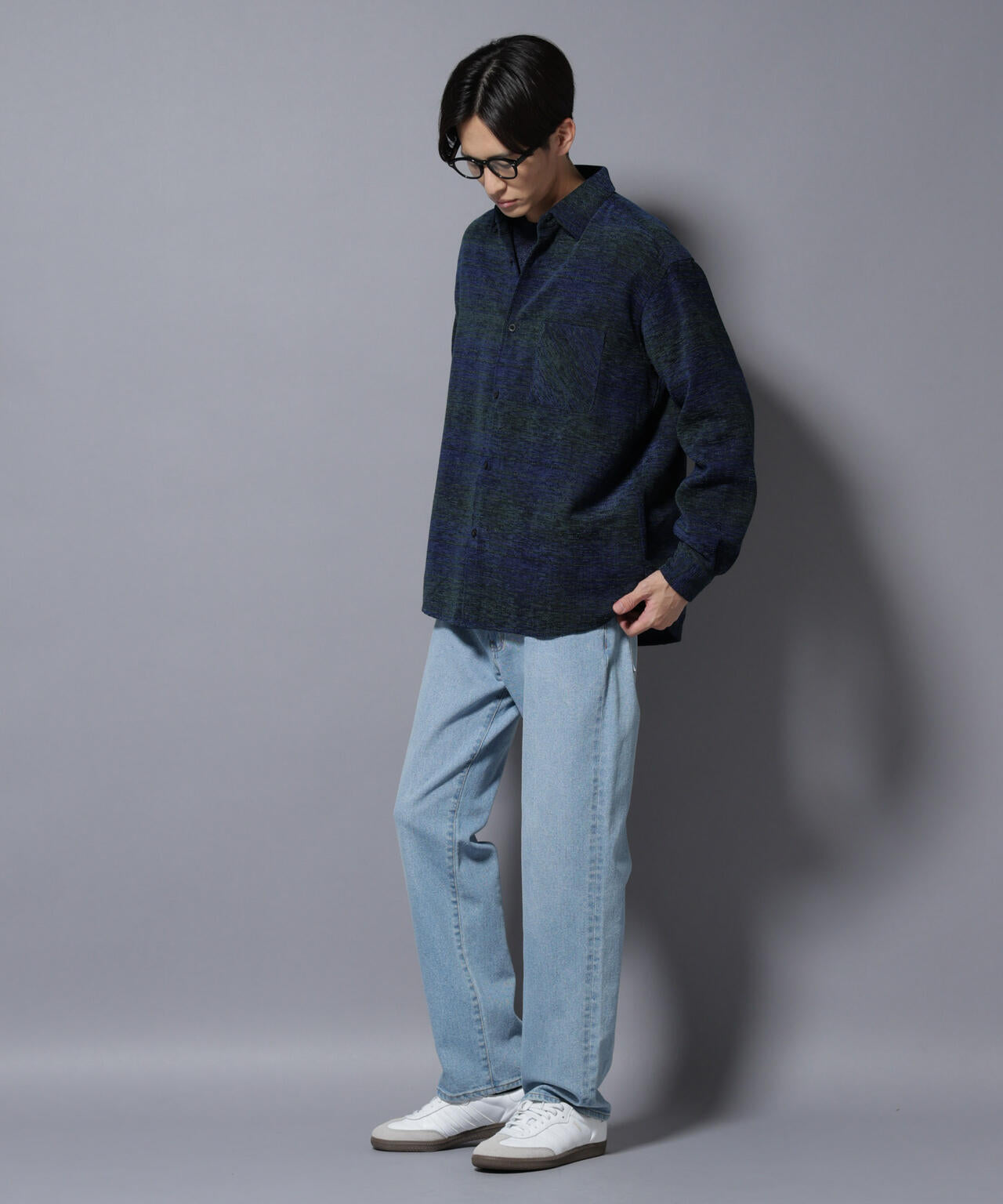 モールチェックシャツ 長袖 6725220207