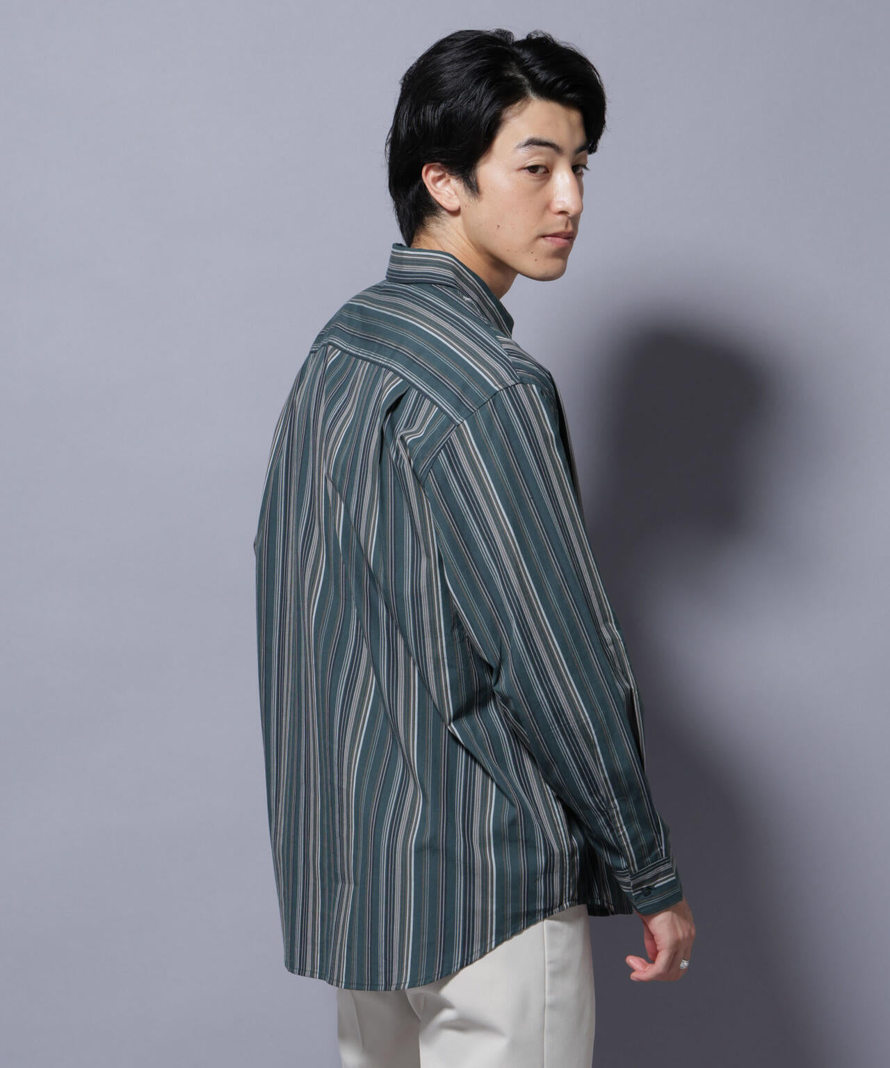 ランダムストライプシャツ 長袖