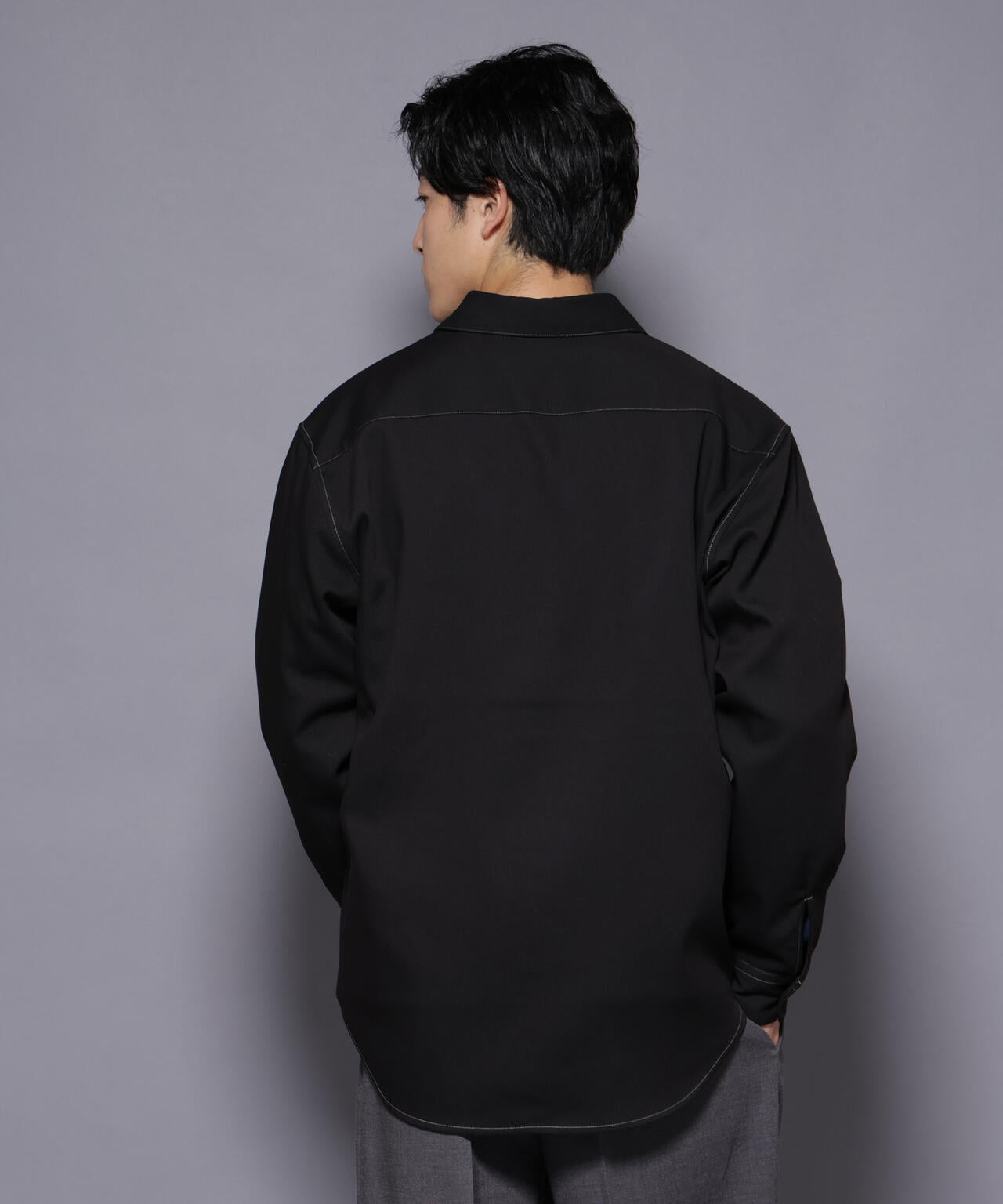 ストレッチツイルフラップポケットシャツ