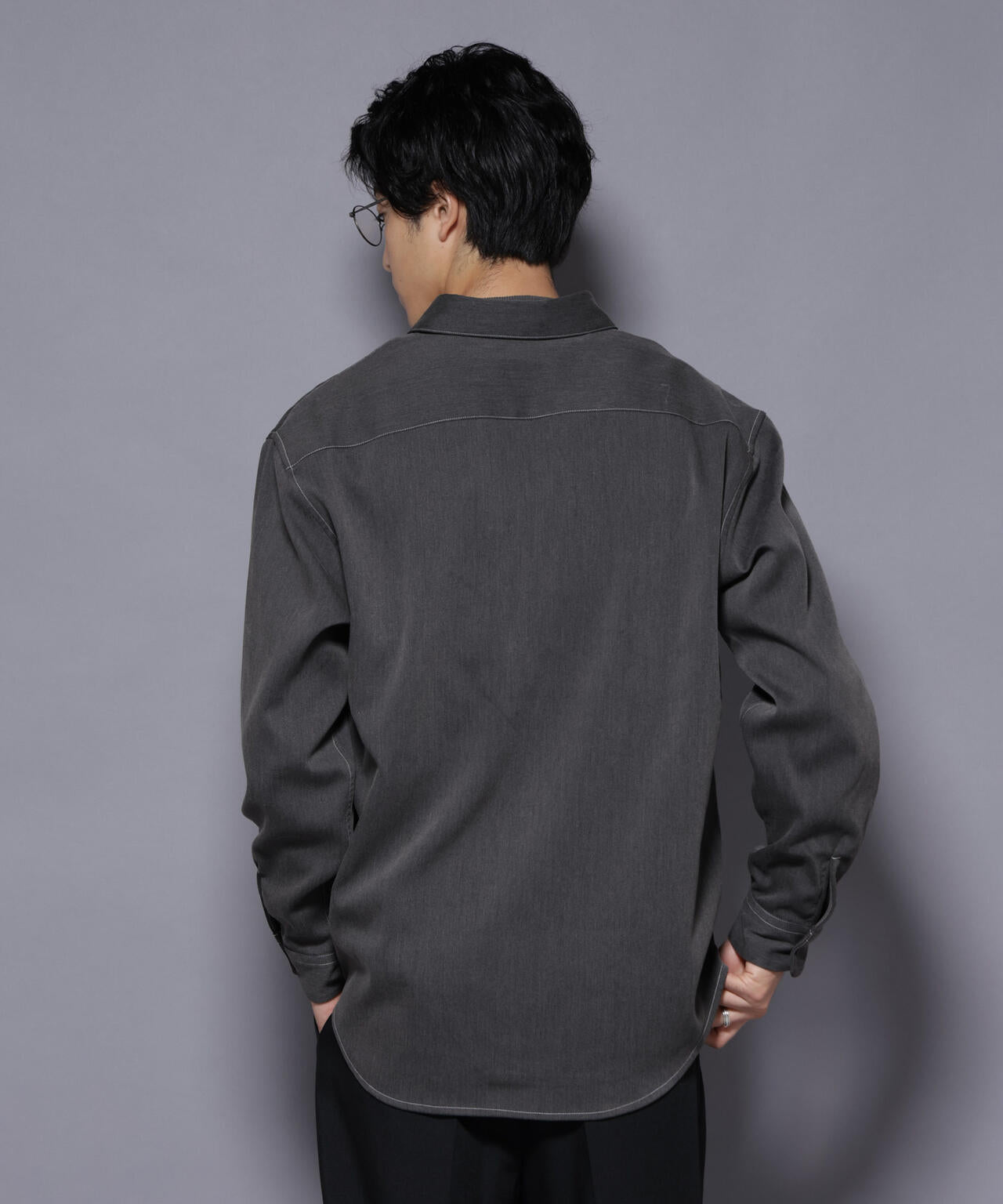 ストレッチツイルフラップポケットシャツ