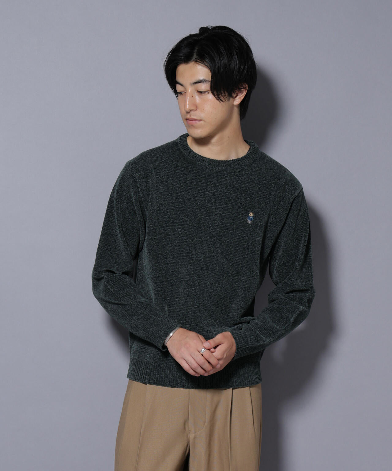 ナノベアモールニットクルーネック 1 6725222201