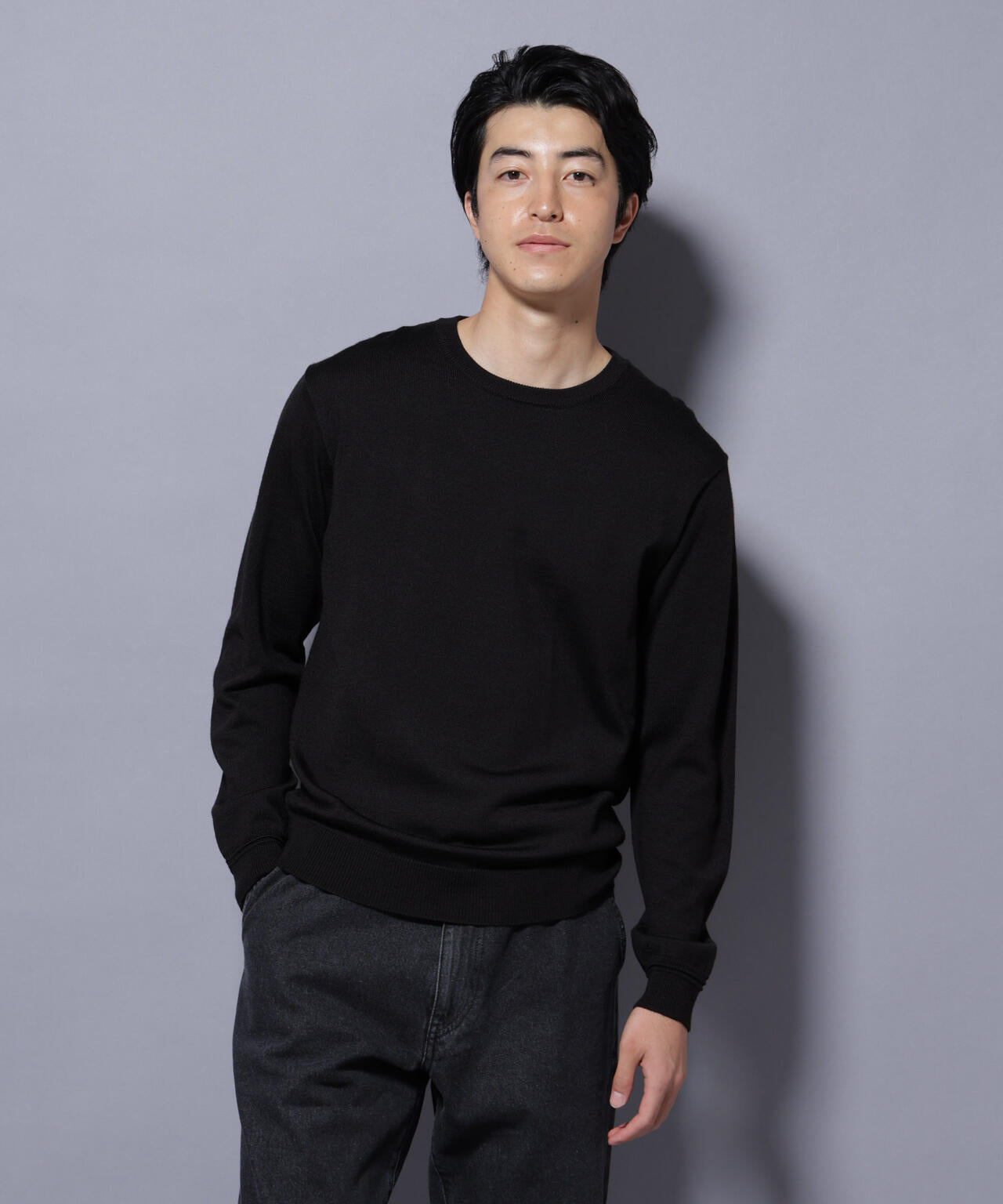 タスマニアミックスクルーネックニット