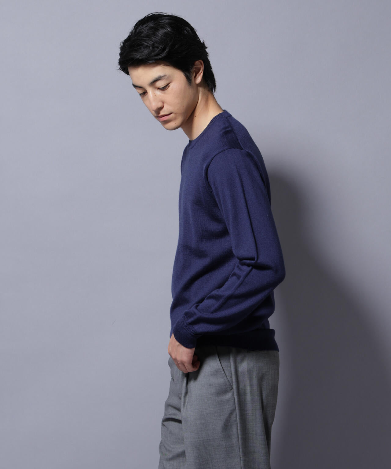 タスマニアミックスクルーネックニット