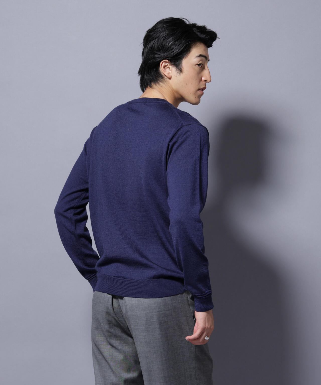 タスマニアミックスクルーネックニット