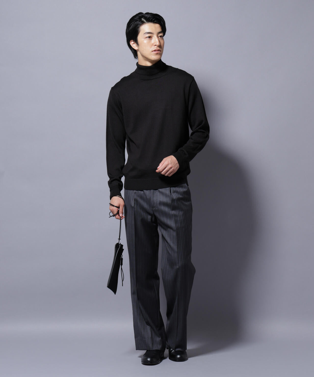 KAMIYA タートルニット タスマニアミックスタートルニット