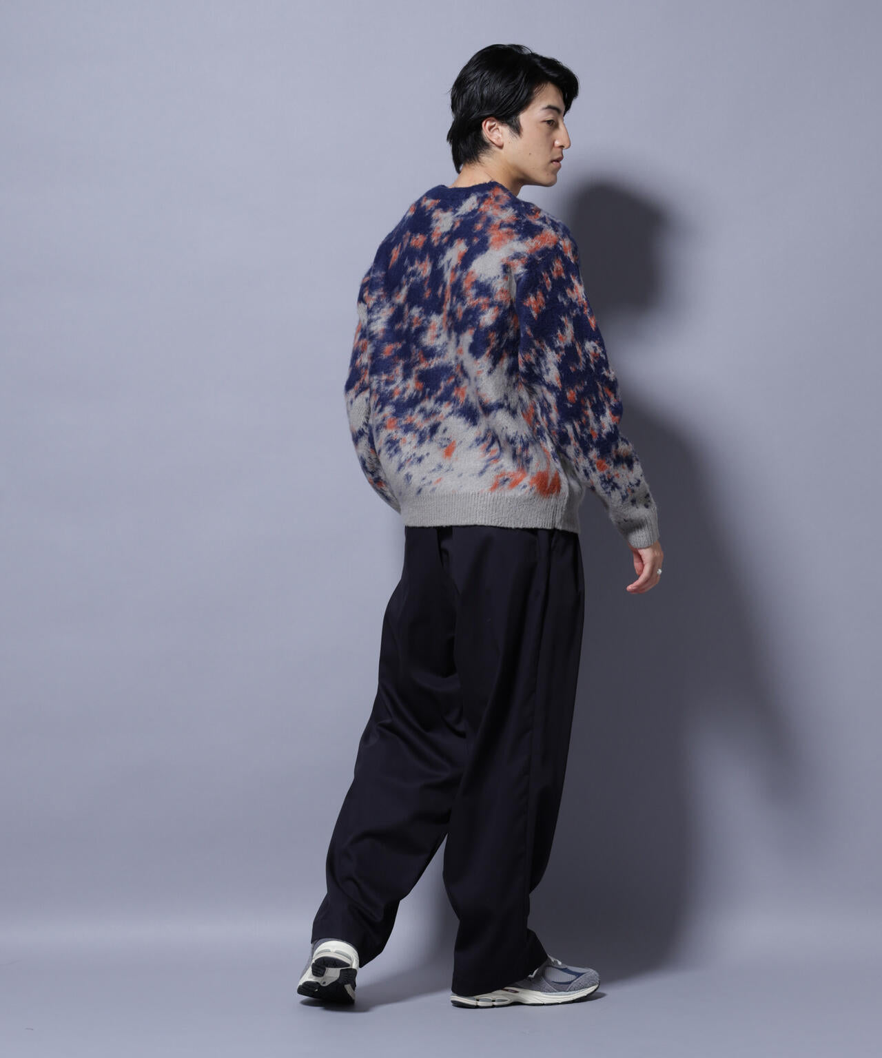 アート柄クルーネックニット2 ブライトカラー 6725222211