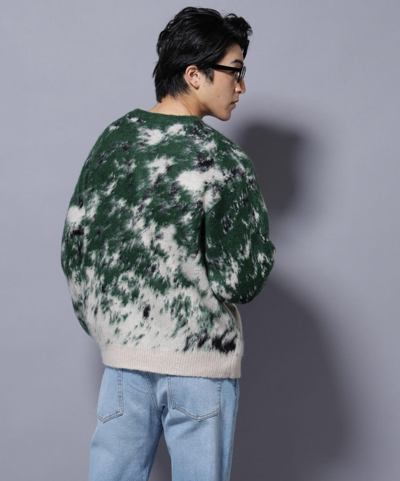 アート柄クルーネックニット2 ブライトカラー 6725222211