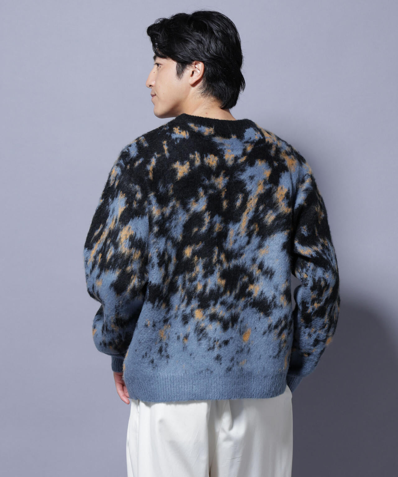 アート柄クルーネックニット2 ブライトカラー 6725222211