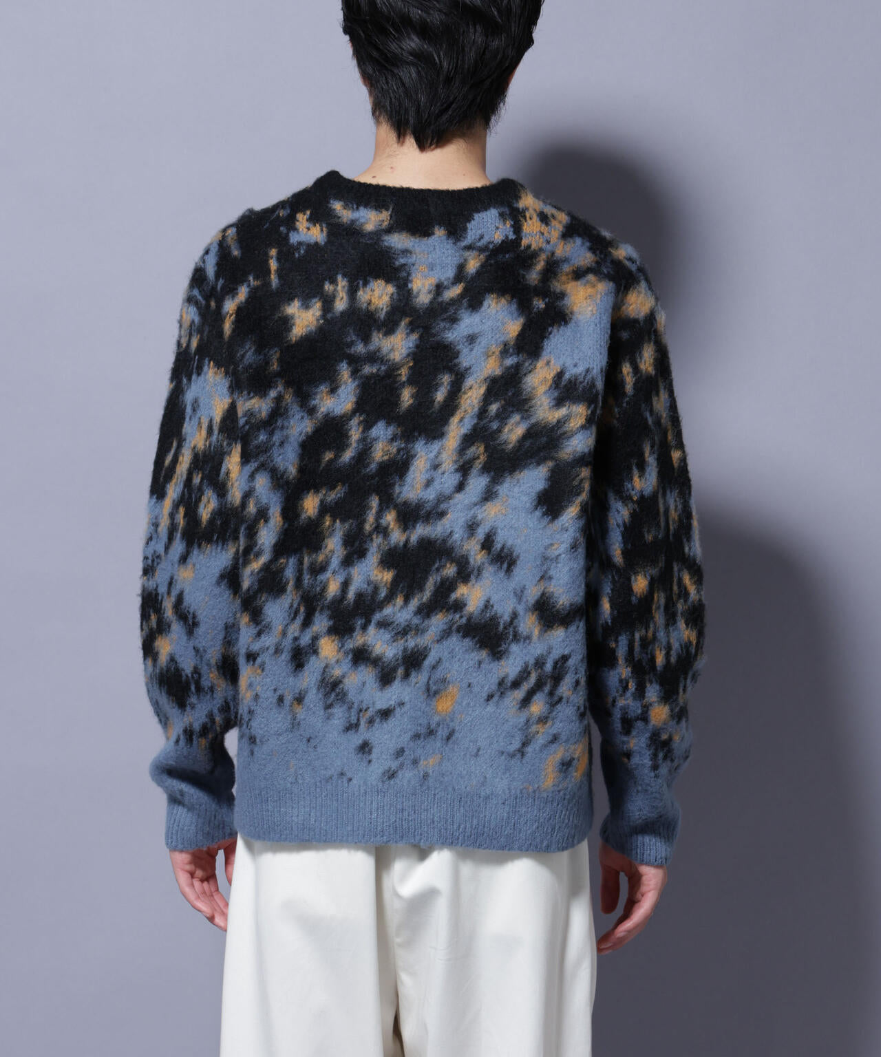 アート柄クルーネックニット2 ブライトカラー 6725222211