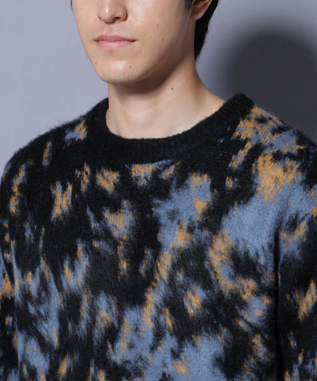 アート柄クルーネックニット2 ブライトカラー 6725222211