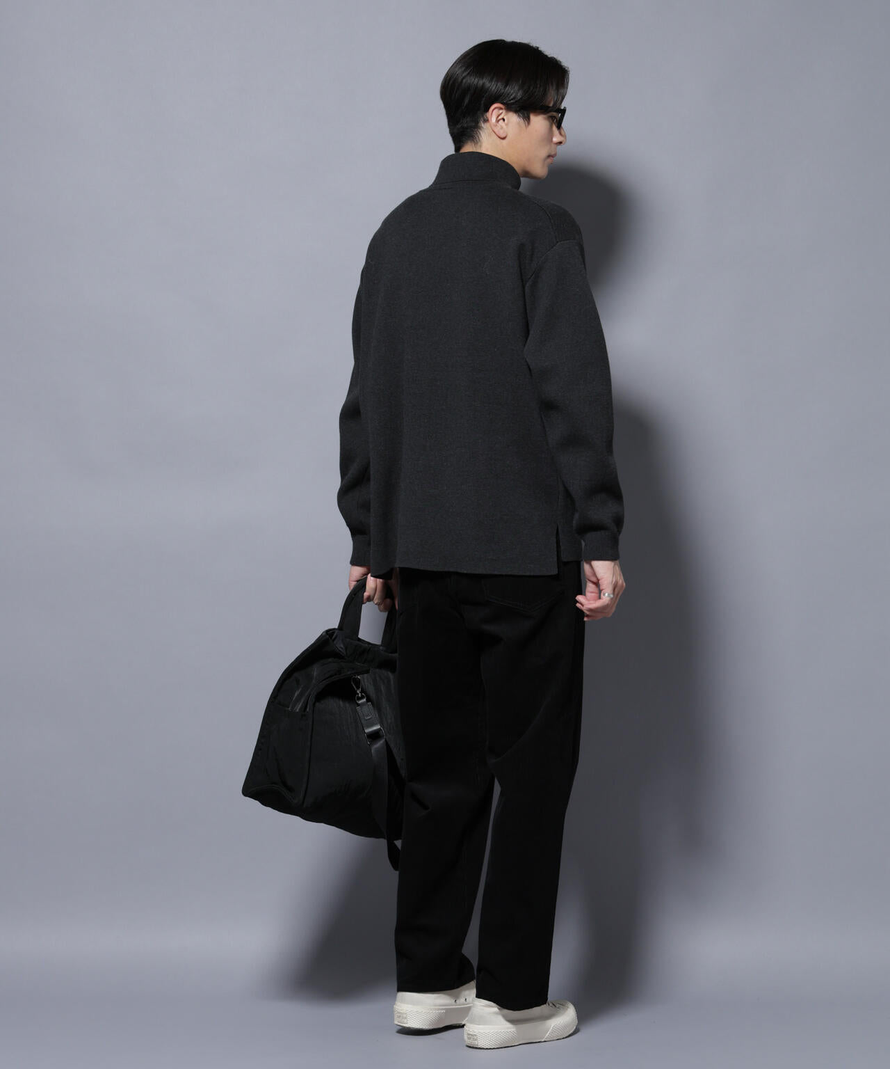 ミラノリブ ワイドタートルネックニット