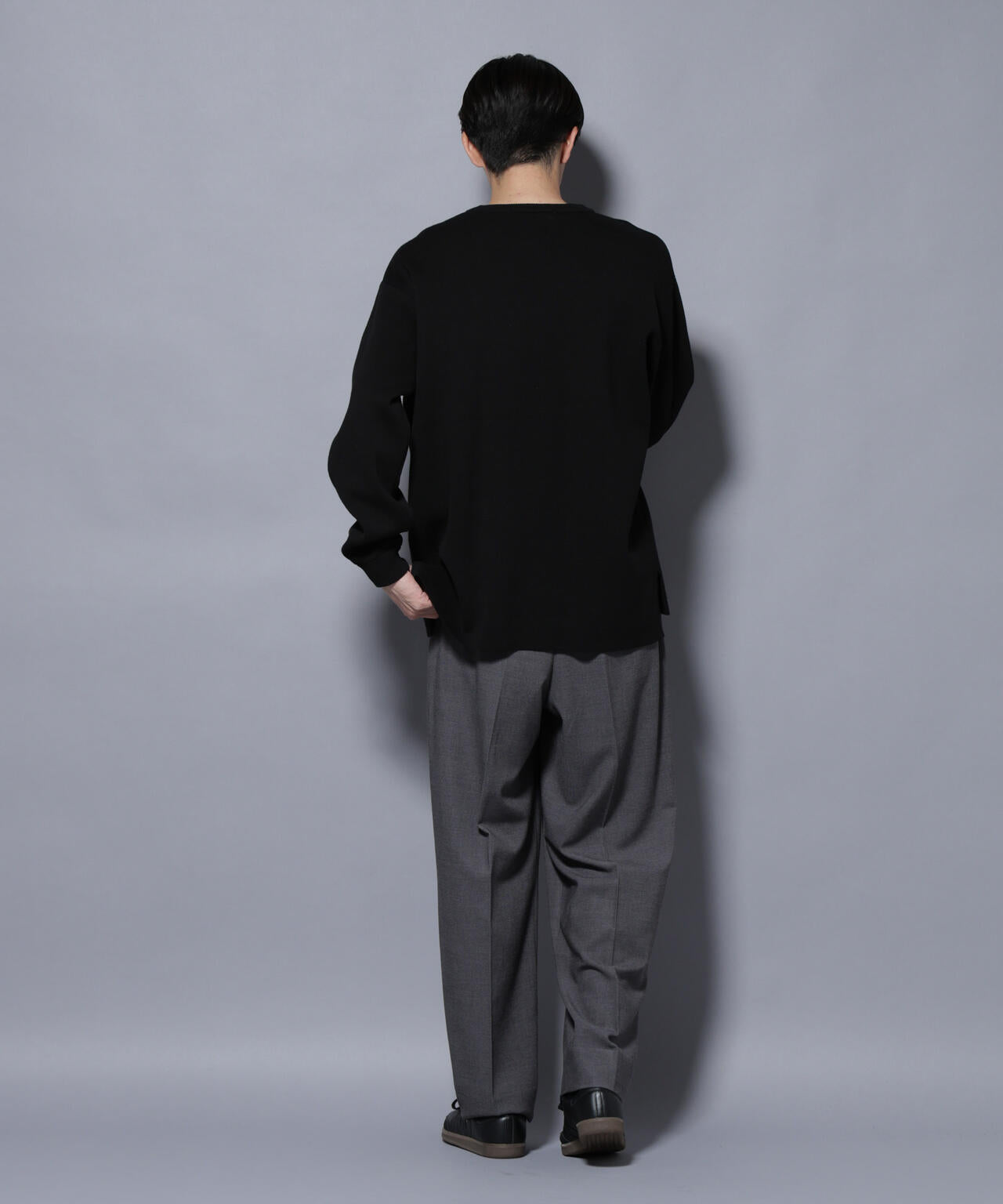 ミラノリブ ワイドクルーネックニット