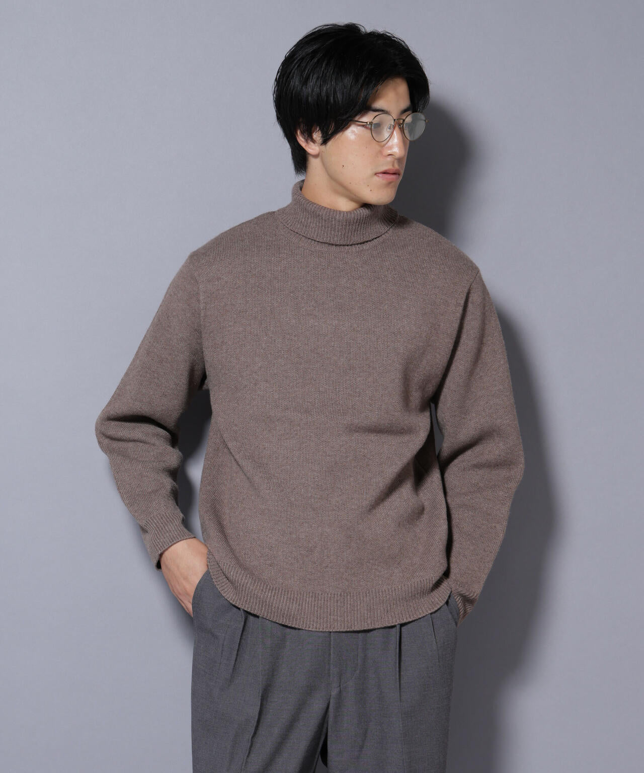 R*U様 stone タートルネックセーター アイボリー OTONA トップス ニット レディース アイボリー タートルネック