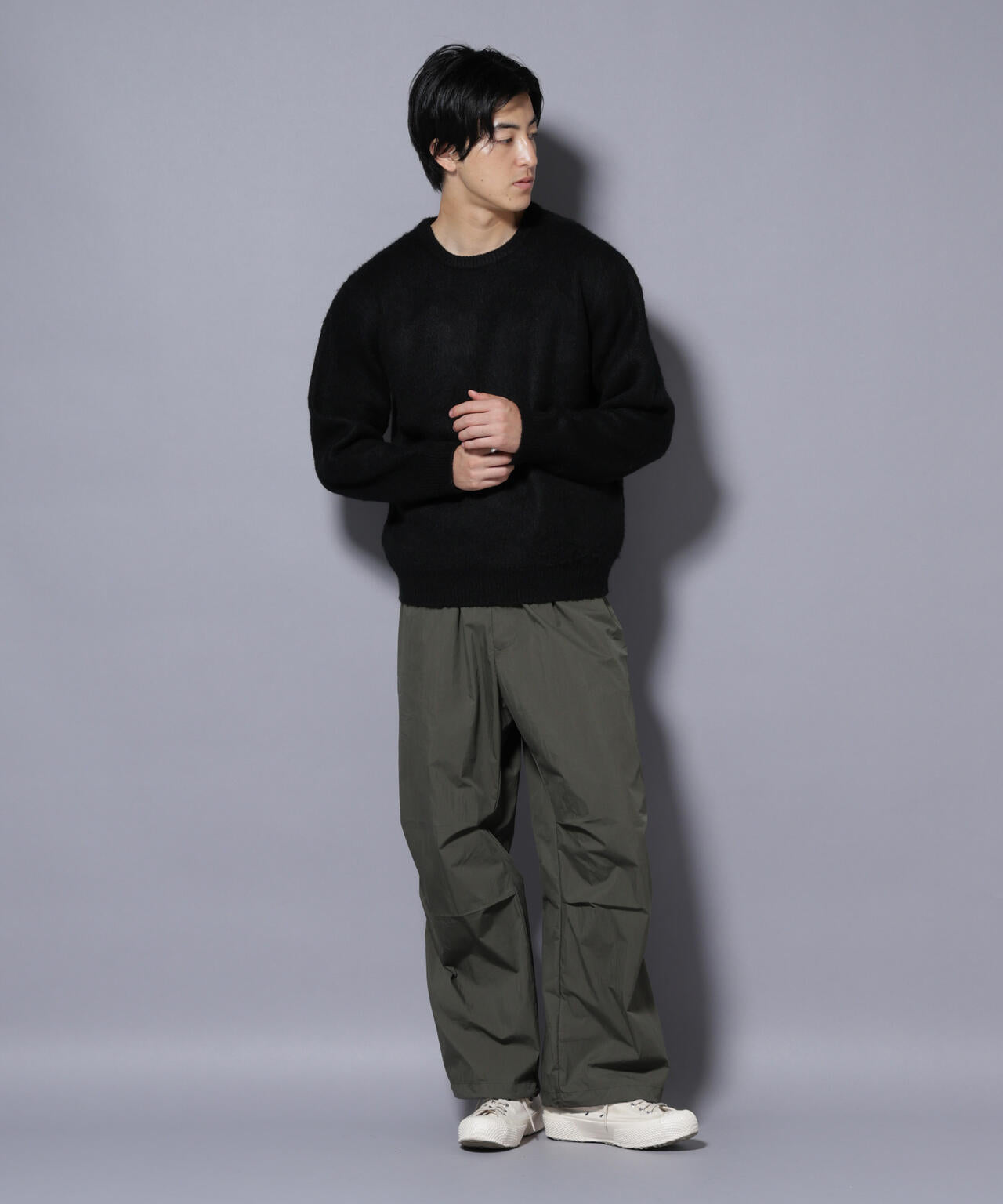 モヘヤライクプルオーバーニット