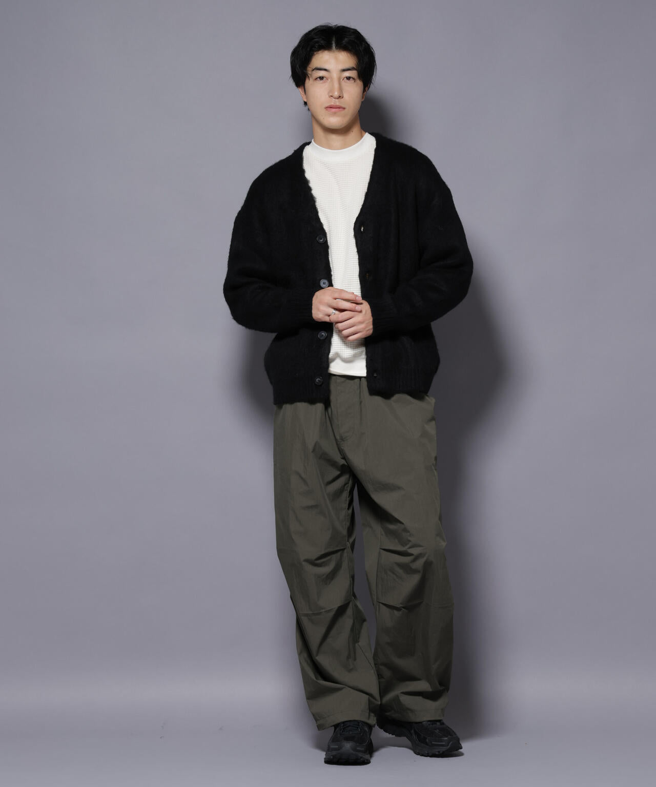 モヘヤライクニットカーディガン