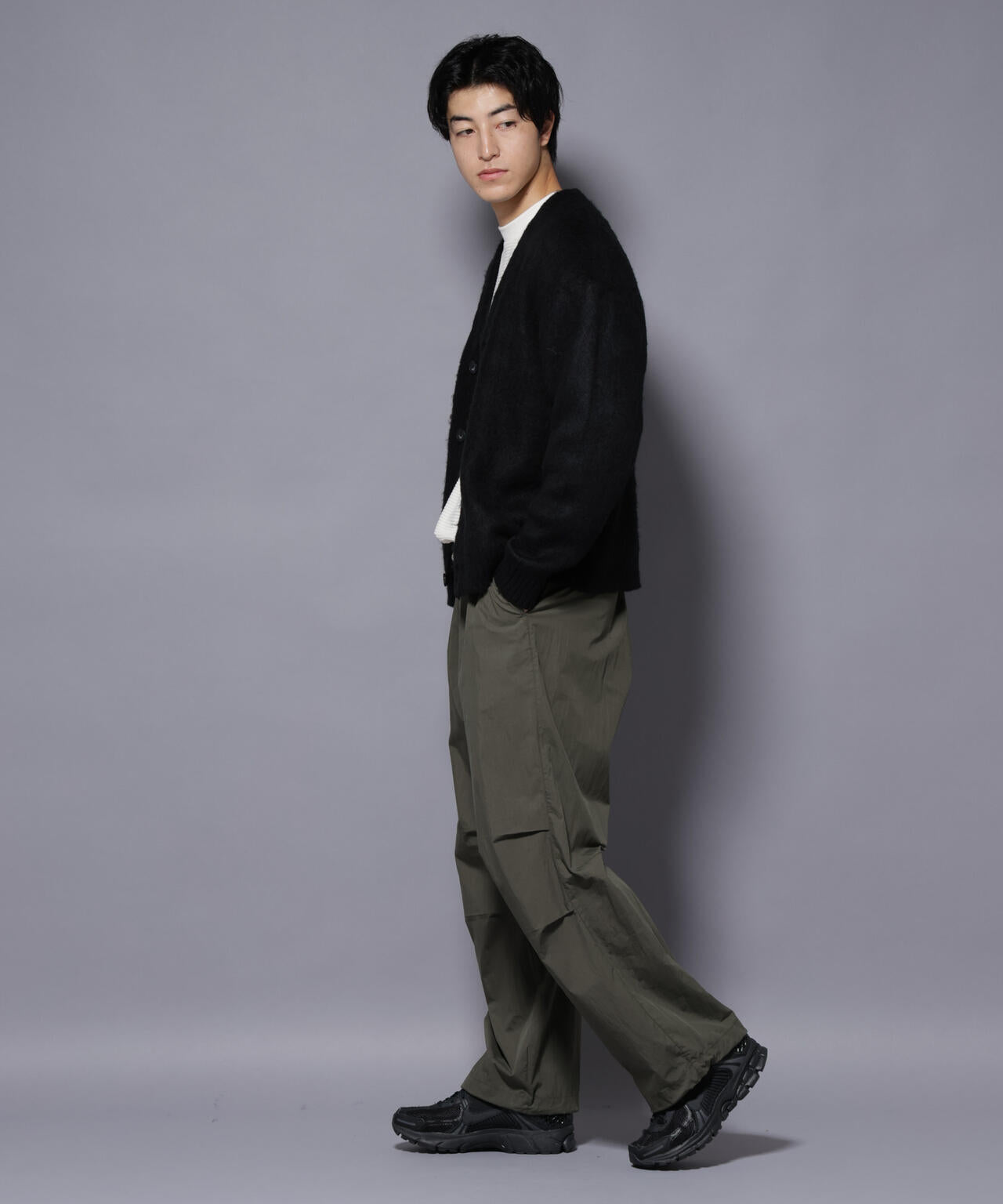 モヘヤライクニットカーディガン