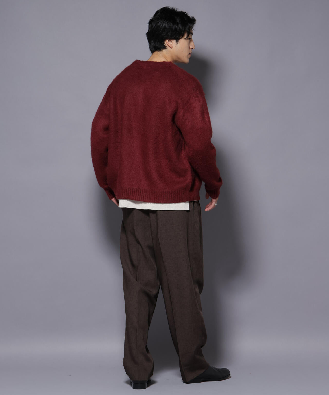 モヘヤライクニットカーディガン