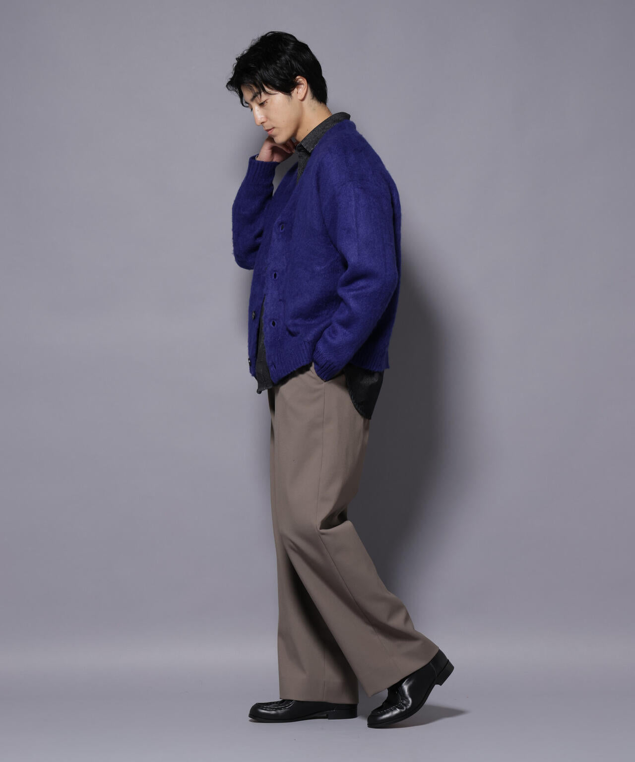 モヘヤライクニットカーディガン