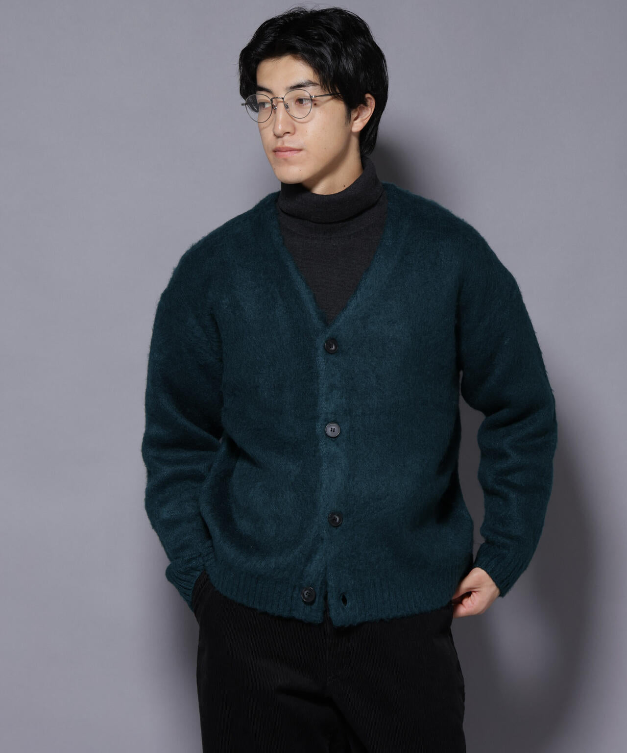 モヘヤライクニットカーディガン