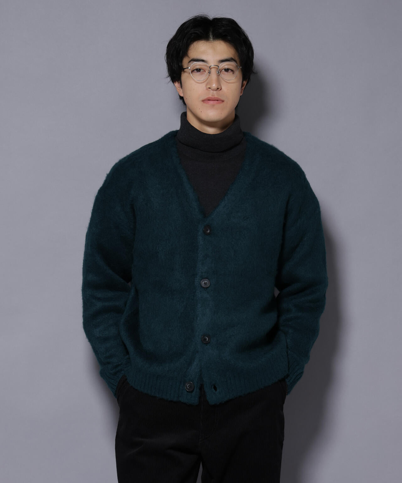 モヘヤライクニットカーディガン