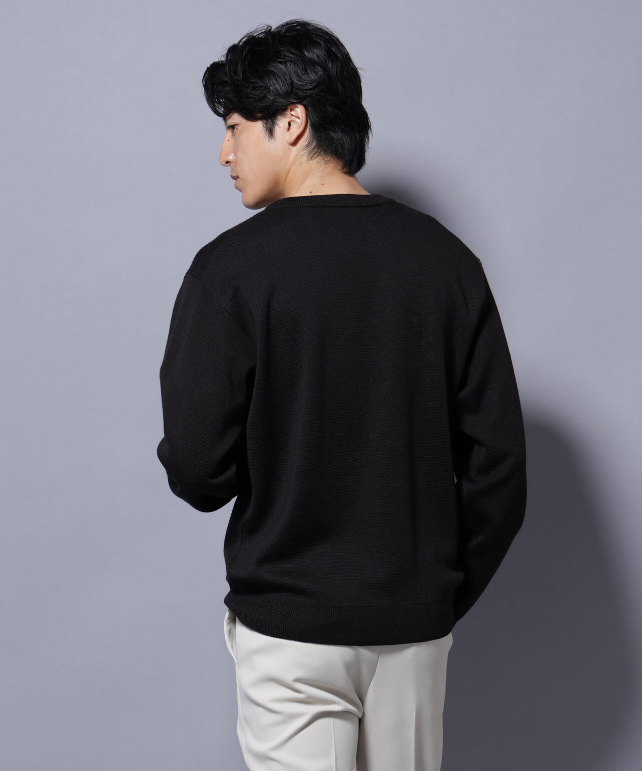 タスマニアウールミックス ミラノリブリラックスクルーネックニット 6725222222