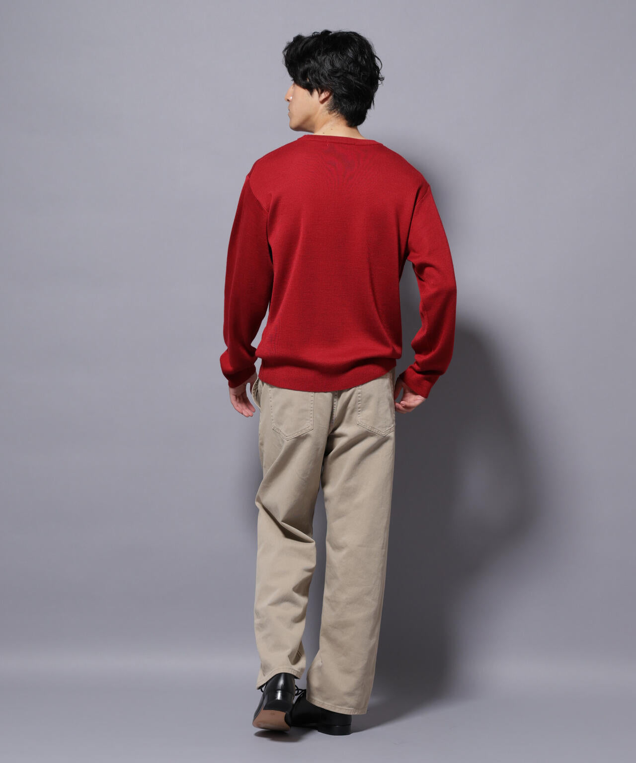 タスマニアウールミックス ミラノリブリラックスクルーネックニット 6725222222