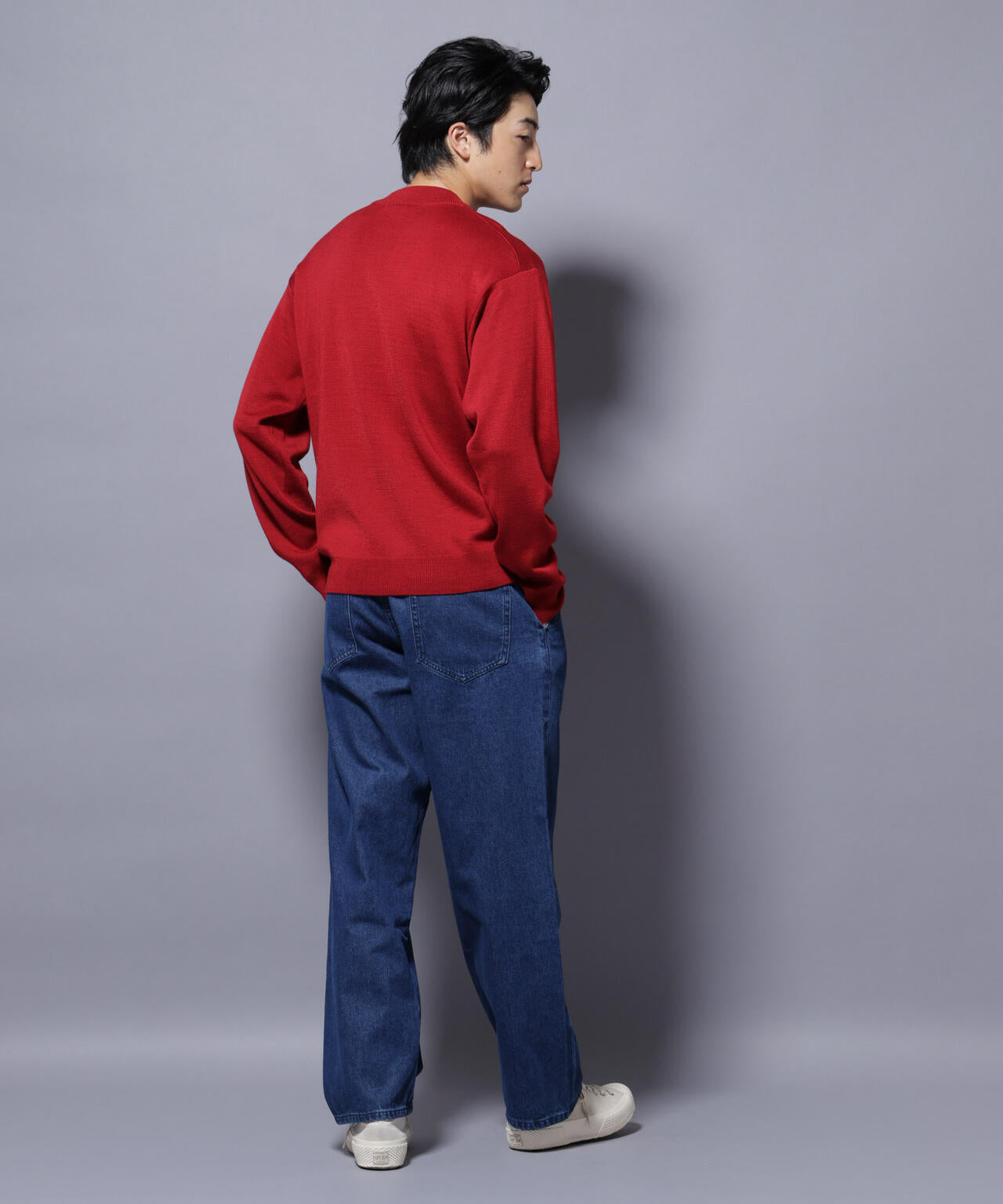 タスマニアウールミックス ミラノリブリラックスモックネックニット