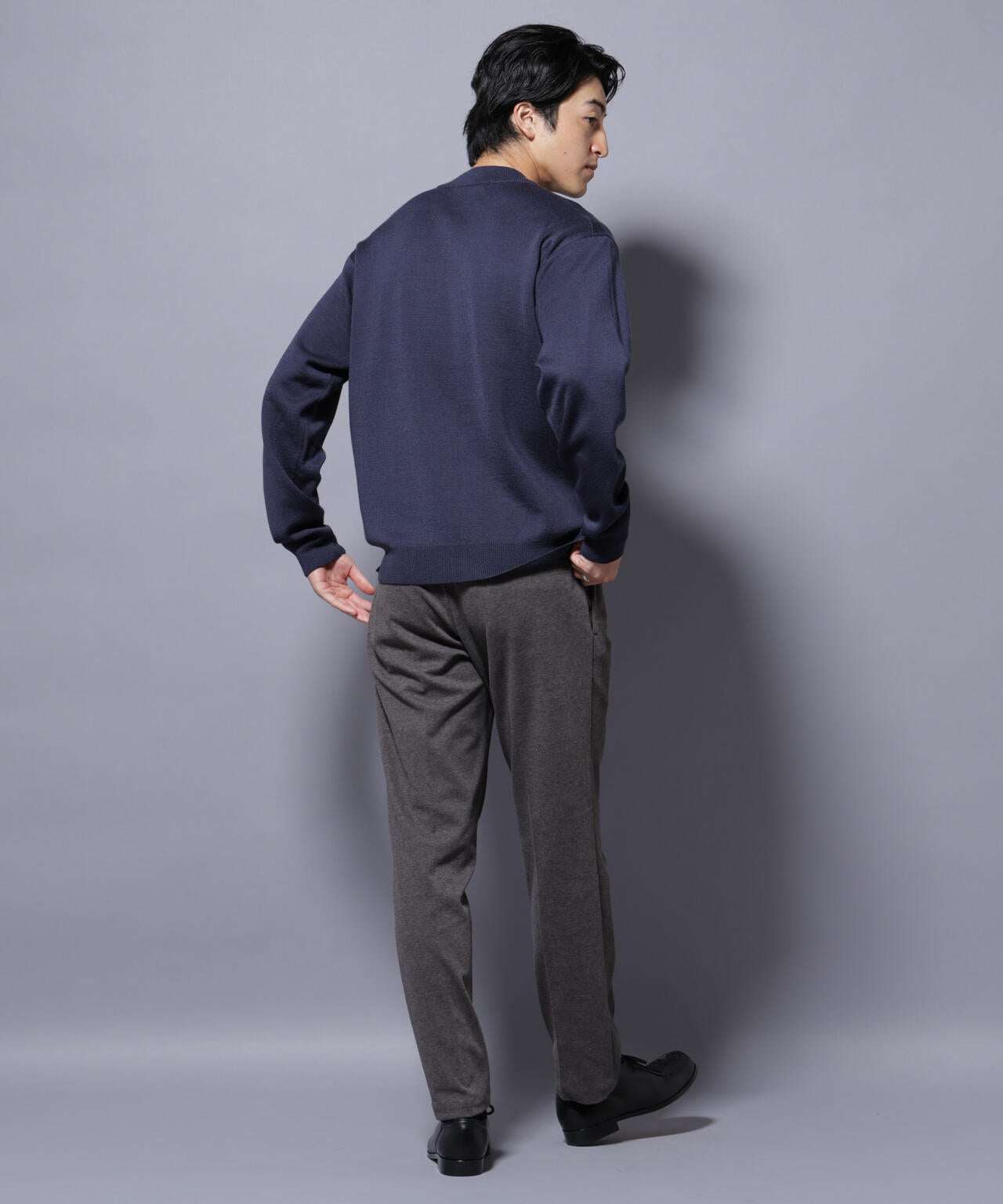 タスマニアウールミックス ミラノリブリラックスモックネックニット