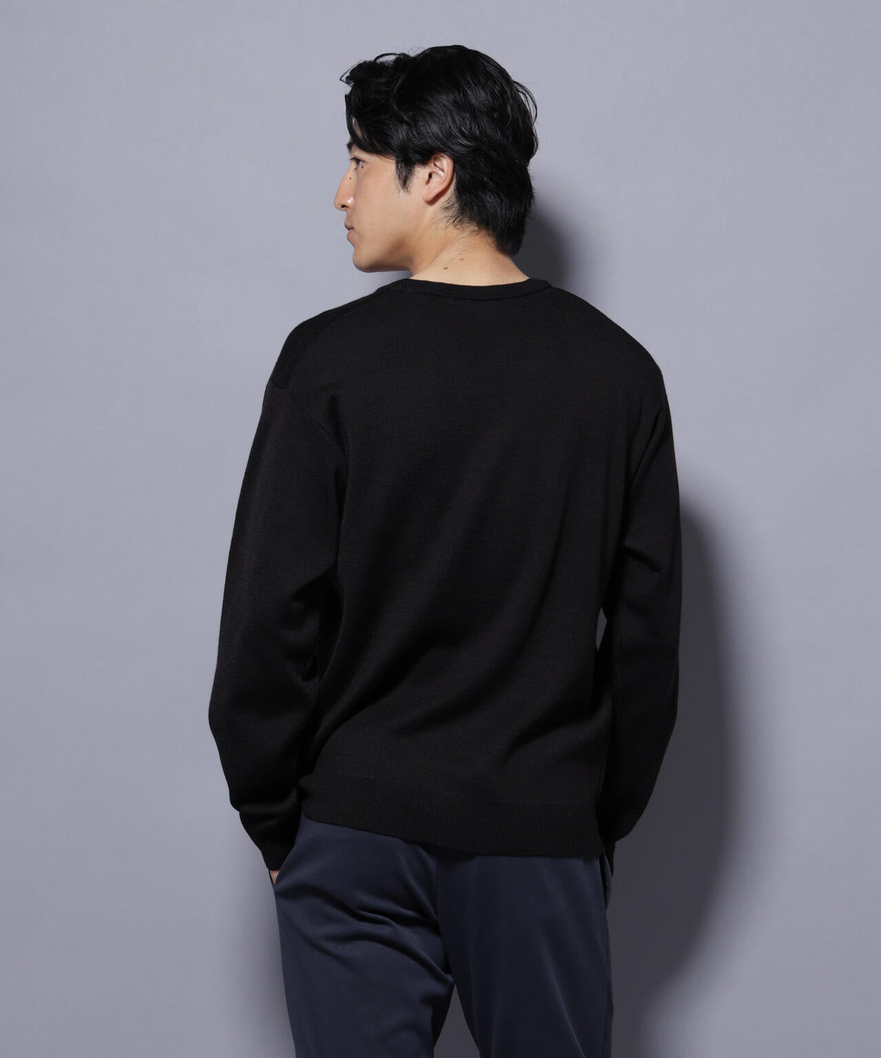 タスマニアウールミックス ミラノリブリラックスVネックニット 6725222224