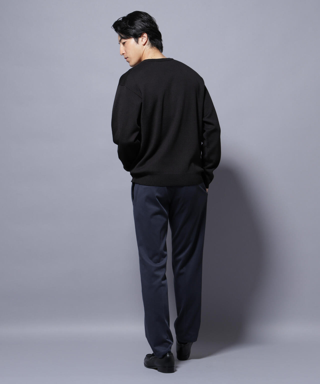 タスマニアウールミックス ミラノリブリラックスVネックニット 6725222224